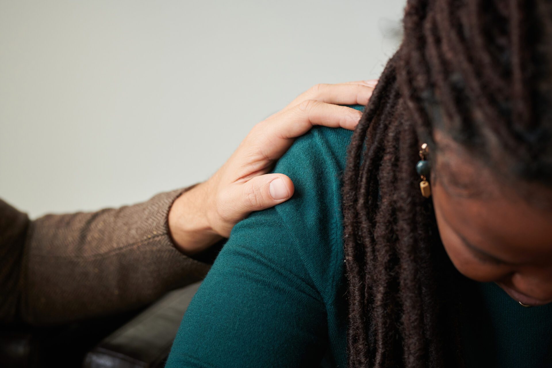 Woman worried about her problems