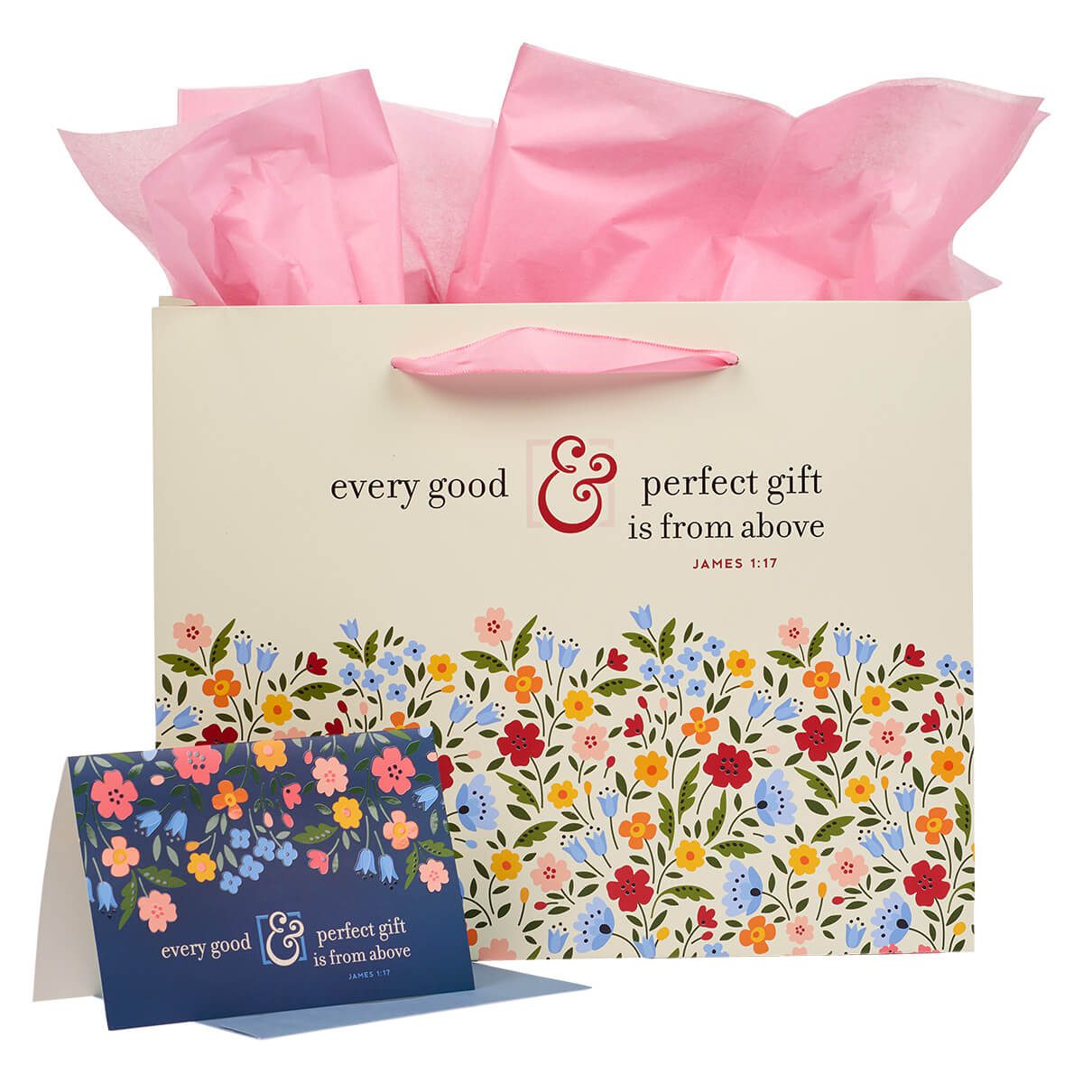 Every Good And Perfect Gift Large Landscape Gift Bag With Card - James 1:17
