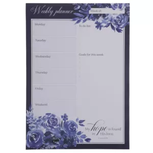 A3 Weekly Magnetic Planner - My Hope Is Found in His Love