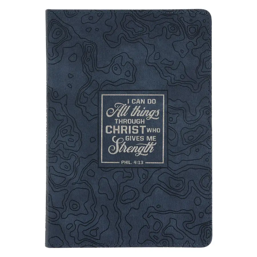 I Can Do All Things Through Christ Who Gives Me Strength Faux Leather Journal