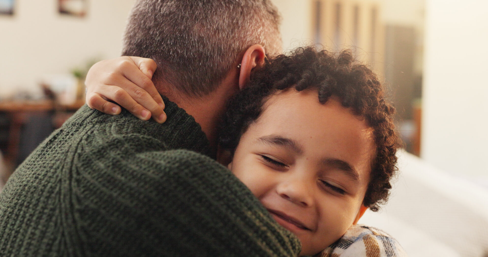 love-father-child-with-hug-home-bonding-together-parenting-connection-happy-family-kid-single-dad-with-embrace-apartment-relationship-security-affection-with-trust