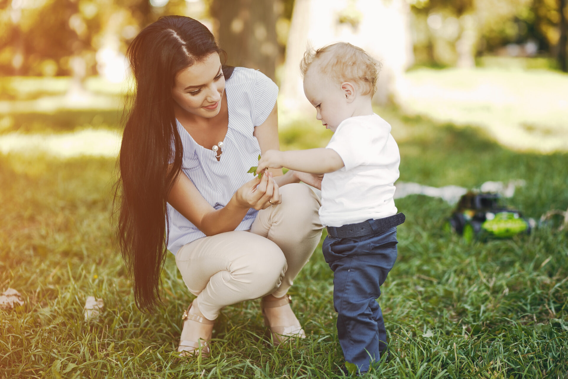 mother with son