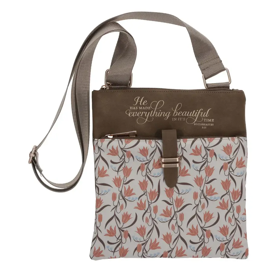 He Has Made Everything Beautiful in It's Time Faux Leather Sling Bag