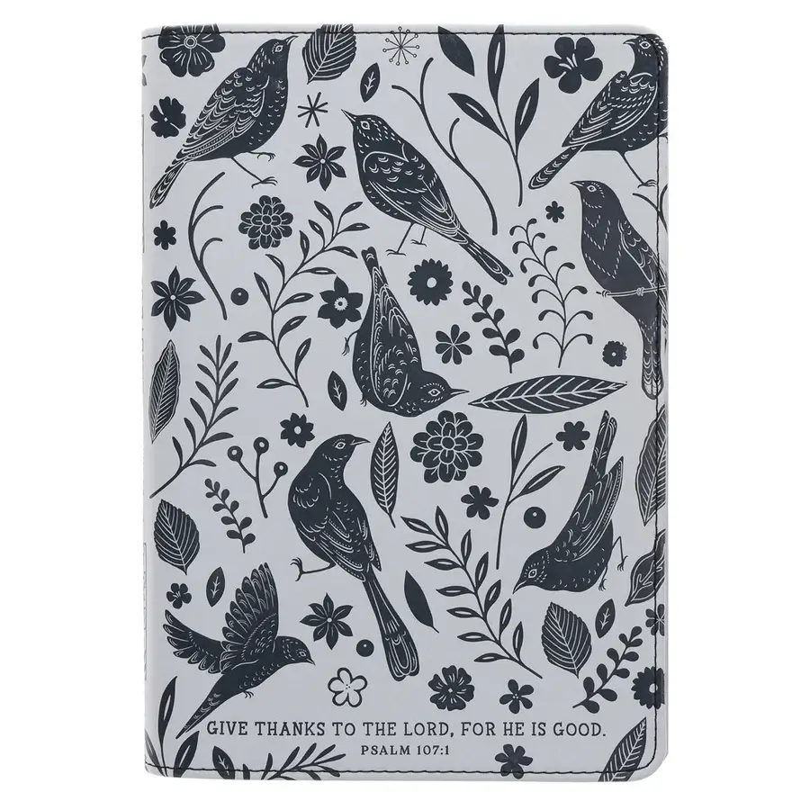 Give Thanks to the Lord for He Is Good Faux Leather Creative Journal