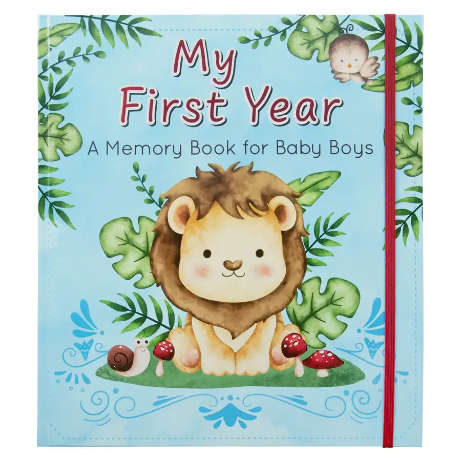 My First Year: A Memory Book For Baby Boys (Hardcover)